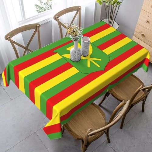 SamLng Rechteckige Tischdecke mit Hawaii-Flagge, waschbar, klassische Küchendekoration für Esstisch, Tischplatte und Party-Tischdecken von SamLng
