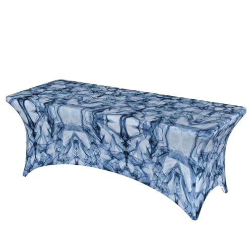 SamLng Rechteckige Tischdecke mit Marmordruck, abwischbar, dehnbar, langlebig und stilvoll, Tischdecke für den Innen- und Außenbereich SamLng Rechteckige Tischdecke mit Marmordruck, abwischbar, dehnbar, langlebig und stilvoll, Tischdecke für den Innen- und Außenbereich von SamLng