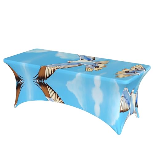 SamLng Rechteckige Tischdecke mit Möwen im Flug, für Hochzeiten und Partys, dehnbar, strapazierfähig, für Terrasse, Bankett SamLng Rechteckige Tischdecke mit Möwen im Flug, für Hochzeiten und Partys, dehnbar, strapazierfähig, für Terrasse, Bankett von SamLng