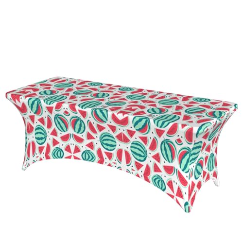 SamLng Rechteckige Tischdecke mit Obst-Wassermelonen-Druck, abwischbar, dehnbar, langlebig und stilvoll, Tischdecke für den Innen- und Außenbereich SamLng Rechteckige Tischdecke mit Obst-Wassermelonen-Druck, abwischbar, dehnbar, langlebig und stilvoll, Tischdecke für den Innen- und Außenbereich von SamLng