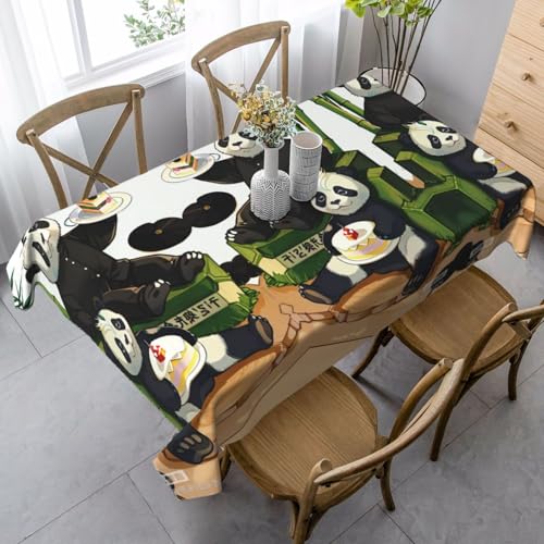 SamLng Rechteckige Tischdecke mit Panda-Motiv von Vater und Sohn, waschbar, klassische Küchendekoration für Esstisch, Tischplatte und Party-Tischdecken SamLng Rechteckige Tischdecke mit Panda-Motiv von Vater und Sohn, waschbar, klassische Küchendekoration für Esstisch, Tischplatte und Party-Tischdecken von SamLng