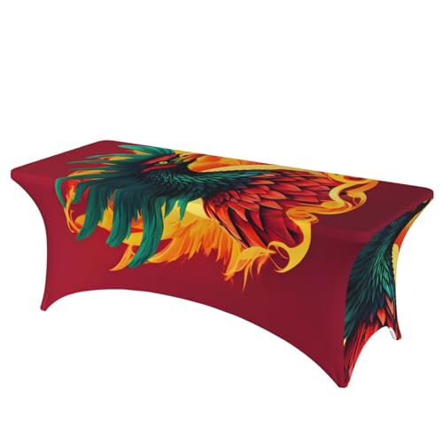 SamLng Rechteckige Tischdecke mit Phoenix-Druck, abwischbar, dehnbar, langlebig und stilvoll, Tischdecke für den Innen- und Außenbereich SamLng Rechteckige Tischdecke mit Phoenix-Druck, abwischbar, dehnbar, langlebig und stilvoll, Tischdecke für den Innen- und Außenbereich von SamLng