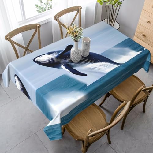 SamLng Rechteckige Tischdecke mit Walaufdruck, waschbar, klassische Küchendekoration für Esstisch, Tischplatte und Party-Tischdecken SamLng Rechteckige Tischdecke mit Walaufdruck, waschbar, klassische Küchendekoration für Esstisch, Tischplatte und Party-Tischdecken von SamLng