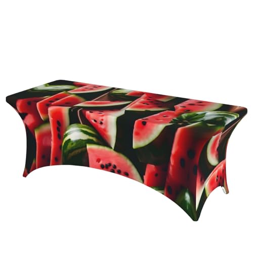 SamLng Rechteckige Tischdecke mit Wassermelonen-Aufdruck – abwischbar, dehnbar, langlebig und stilvoll, Tischdecke für den Innen- und Außenbereich SamLng Rechteckige Tischdecke mit Wassermelonen-Aufdruck – abwischbar, dehnbar, langlebig und stilvoll, Tischdecke für den Innen- und Außenbereich von SamLng