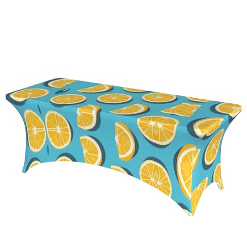 SamLng Rechteckige Tischdecke mit Zitronenkeilen, für Hochzeiten und Partys, dehnbar, langlebig, für Terrasse, Bankett, Tischdecke SamLng Rechteckige Tischdecke mit Zitronenkeilen, für Hochzeiten und Partys, dehnbar, langlebig, für Terrasse, Bankett, Tischdecke von SamLng
