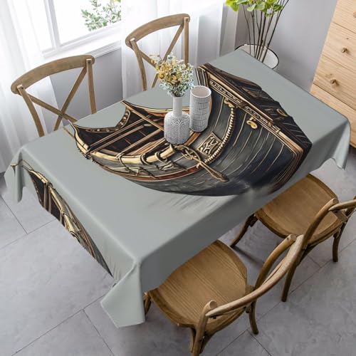 SamLng Rechteckige Tischdecke mit altem Wikinger-Boot-Druck, klassische Küchendekoration für Innen- und Außenbereich, Hochzeiten und mehr SamLng Rechteckige Tischdecke mit altem Wikinger-Boot-Druck, klassische Küchendekoration für Innen- und Außenbereich, Hochzeiten und mehr von SamLng