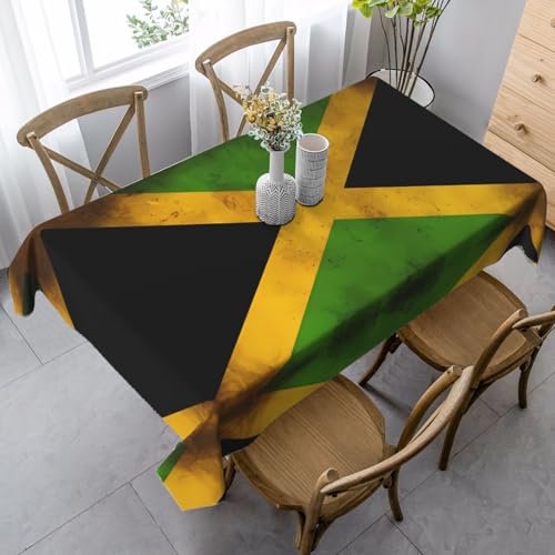 SamLng Rechteckige Tischdecke mit altjamaikanischer Flagge, waschbar, klassische Küchendekoration für Esstisch, Tischplatte und Party-Tischdecken von SamLng