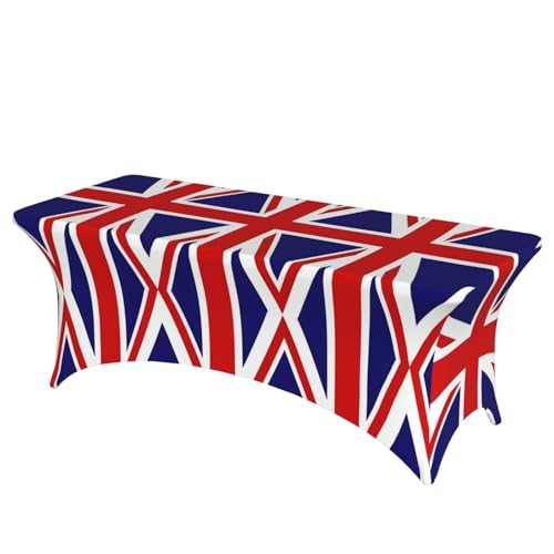 SamLng Rechteckige Tischdecke mit britischer Flagge, für Hochzeiten und Partys, dehnbar, langlebig, für Terrasse, Bankett von SamLng