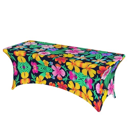 SamLng Rechteckige Tischdecke mit buntem Blumenmuster, für Hochzeiten und Partys, dehnbar, langlebig, Terrassenbankett-Tischdecke SamLng Rechteckige Tischdecke mit buntem Blumenmuster, für Hochzeiten und Partys, dehnbar, langlebig, Terrassenbankett-Tischdecke von SamLng