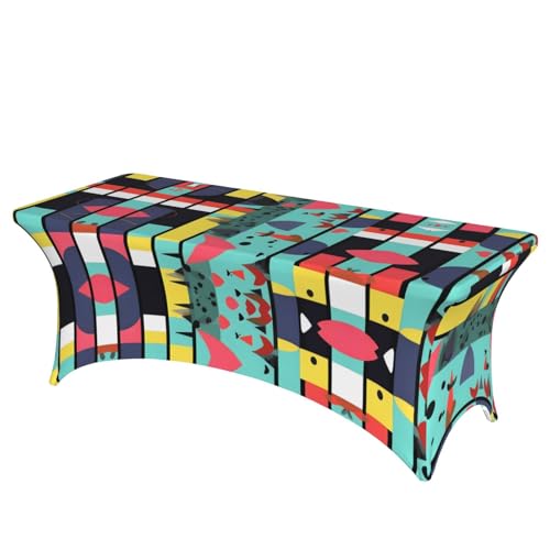 SamLng Rechteckige Tischdecke mit geometrischen Mustern, für Hochzeiten und Partys, dehnbar, langlebig, Terrassenbankett-Tischdecke SamLng Rechteckige Tischdecke mit geometrischen Mustern, für Hochzeiten und Partys, dehnbar, langlebig, Terrassenbankett-Tischdecke von SamLng
