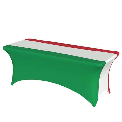 SamLng Rechteckige Tischdecke mit italienischer Flagge, für Hochzeiten und Partys, dehnbar, langlebig, für Terrasse, Bankett von SamLng