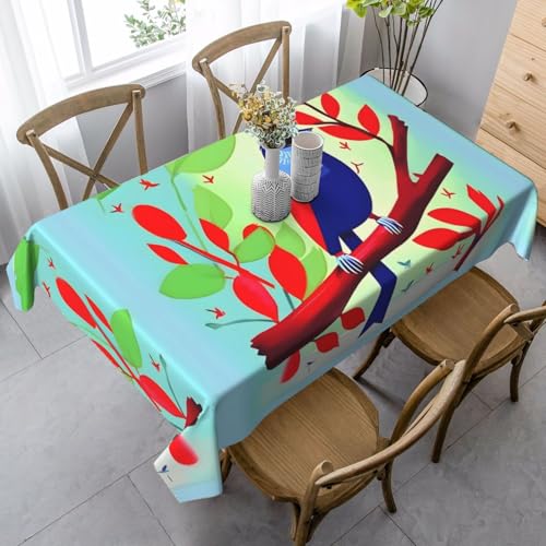 SamLng Rechteckige Tischdecke mit rotem Blatt-Motiv, waschbar, klassische Küchendekoration für Esstisch, Tischplatte und Party-Tischdecken SamLng Rechteckige Tischdecke mit rotem Blatt-Motiv, waschbar, klassische Küchendekoration für Esstisch, Tischplatte und Party-Tischdecken von SamLng