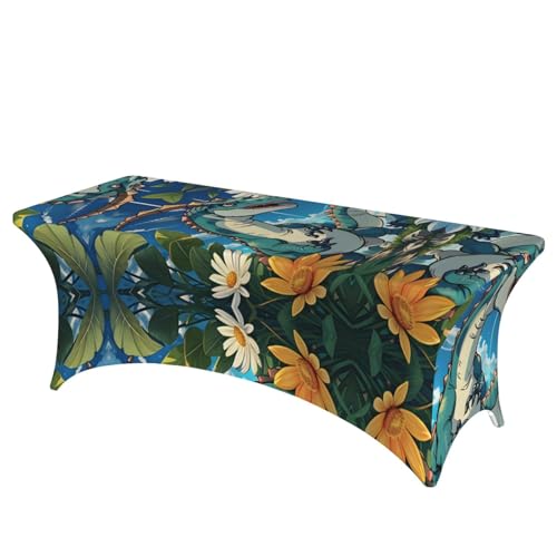SamLng Rechteckige Tischdecke mit süßem Dinosaurier-Motiv, für Hochzeiten und Partys, dehnbar, langlebig, für Terrasse, Bankett SamLng Rechteckige Tischdecke mit süßem Dinosaurier-Motiv, für Hochzeiten und Partys, dehnbar, langlebig, für Terrasse, Bankett von SamLng