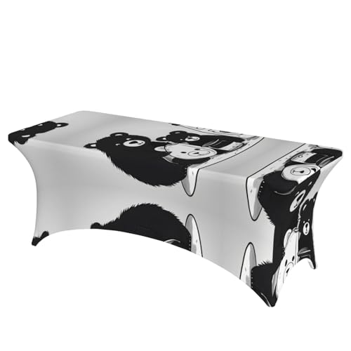 SamLng Rechteckige Tischdecke mit süßem Milchflaschenbär, für Hochzeiten und Partys, dehnbar, langlebig, Terrassenbankett-Tischdecke SamLng Rechteckige Tischdecke mit süßem Milchflaschenbär, für Hochzeiten und Partys, dehnbar, langlebig, Terrassenbankett-Tischdecke von SamLng