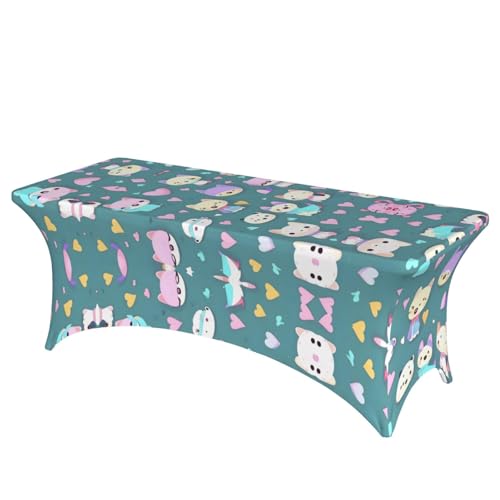 SamLng Rechteckige Tischdecke mit süßem kleinen Fuchs, für Hochzeiten und Partys, dehnbar, langlebig, für Terrasse, Bankett von SamLng