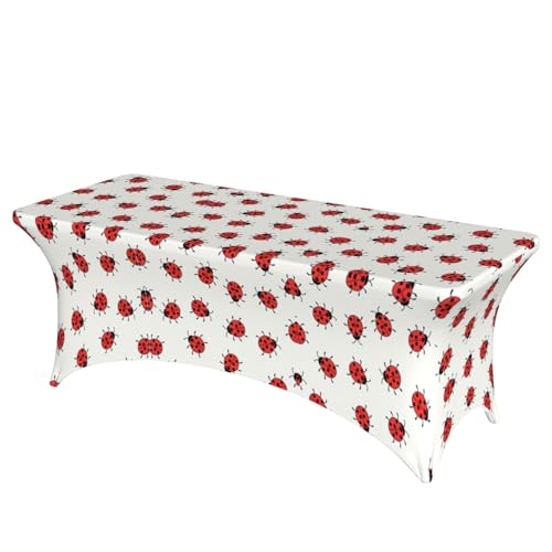 SamLng Rechteckige Tischdecke mit unendlichem gesprenkeltem Muster, abwischbar, dehnbar, langlebig und stilvoll, Tischdecke für den Innen- und Außenbereich SamLng Rechteckige Tischdecke mit unendlichem gesprenkeltem Muster, abwischbar, dehnbar, langlebig und stilvoll, Tischdecke für den Innen- und Außenbereich von SamLng