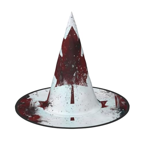 SamLng Retro Kanada Flagge Halloween Hexenhut für Erwachsene Partyhut für Maskerade Karneval Cosplay Spitze Horn Dekoration Kappe SamLng Retro Kanada Flagge Halloween Hexenhut für Erwachsene Partyhut für Maskerade Karneval Cosplay Spitze Horn Dekoration Kappe von SamLng