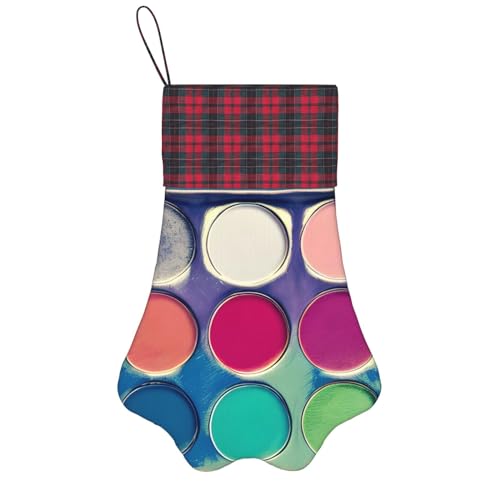 SamLng Runde Farbpalette, Weihnachtssocke für Haustiere, personalisierbar, Holz, Weihnachtsdekoration, Geschenk, perfekt für Familienurlaub, Schwarz, Einheitsgröße SamLng Runde Farbpalette, Weihnachtssocke für Haustiere, personalisierbar, Holz, Weihnachtsdekoration, Geschenk, perfekt für Familienurlaub, Schwarz, Einheitsgröße von SamLng