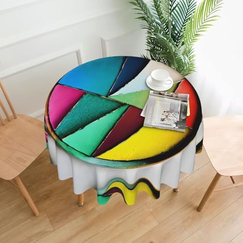 SamLng Runde Tischdecke, bedruckt, rund, 152,4 cm, langlebig, Dekoration für Couchtische, Esszimmer, Meetings, Büro, Küche SamLng Runde Tischdecke, bedruckt, rund, 152,4 cm, langlebig, Dekoration für Couchtische, Esszimmer, Meetings, Büro, Küche von SamLng