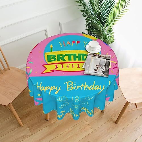SamLng Runde Tischdecke "Happy Birthday" mit Ballon-Druck, 152,4 cm, langlebige Dekoration für Couchtische, Esszimmer, Meetings, Büro, Küche SamLng Runde Tischdecke "Happy Birthday" mit Ballon-Druck, 152,4 cm, langlebige Dekoration für Couchtische, Esszimmer, Meetings, Büro, Küche von SamLng