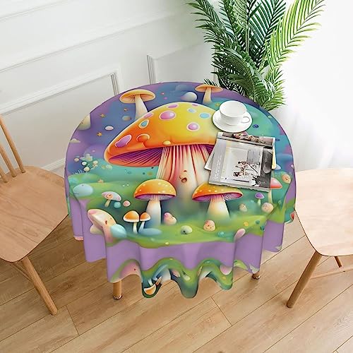 SamLng Runde Tischdecke mit Fantasy-Traum-Pilz-Druck, 152,4 cm, langlebige Dekoration für Couchtische, Esszimmer, Meetings, Büro, Küche SamLng Runde Tischdecke mit Fantasy-Traum-Pilz-Druck, 152,4 cm, langlebige Dekoration für Couchtische, Esszimmer, Meetings, Büro, Küche von SamLng