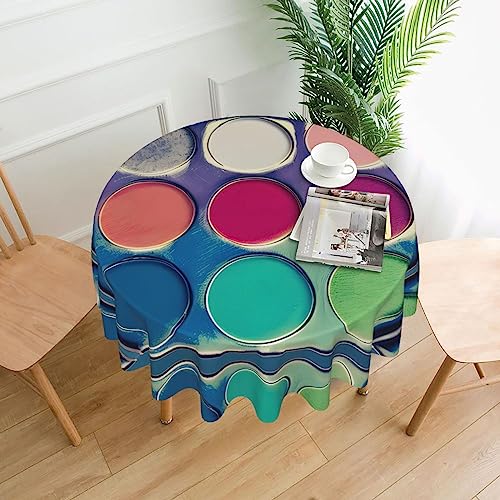 SamLng Runde Tischdecke mit Farbpalette, 152,4 cm, strapazierfähig, Dekoration für Couchtische, Esszimmer, Meetings, Büro, Küche SamLng Runde Tischdecke mit Farbpalette, 152,4 cm, strapazierfähig, Dekoration für Couchtische, Esszimmer, Meetings, Büro, Küche von SamLng