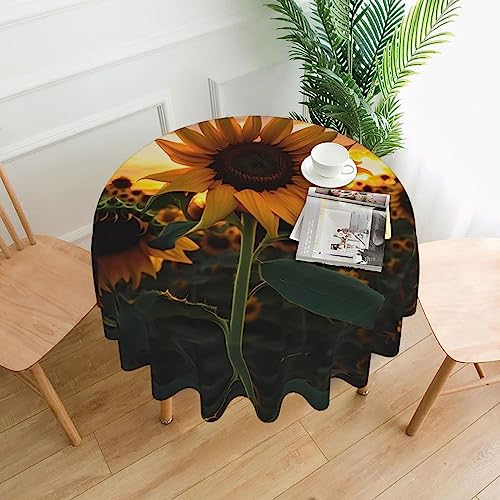 SamLng Runde Tischdecke mit Sonnenblumen-Druck, 152,4 cm, langlebige Dekoration für Couchtische, Esszimmer, Meetings, Büro, Küche SamLng Runde Tischdecke mit Sonnenblumen-Druck, 152,4 cm, langlebige Dekoration für Couchtische, Esszimmer, Meetings, Büro, Küche von SamLng