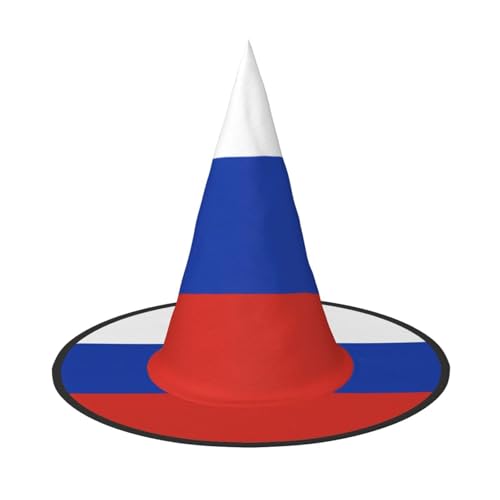 SamLng Russische Flagge Halloween Hexenhut für Erwachsene Partyhut Maskerade Karneval Cosplay Spitzhorn Dekoration Kappe SamLng Russische Flagge Halloween Hexenhut für Erwachsene Partyhut Maskerade Karneval Cosplay Spitzhorn Dekoration Kappe von SamLng