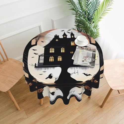 SamLng SpookySoiree Tischdecke, rund, bedruckt, strapazierfähig, Dekoration für Couchtische, Esszimmer, Meetings, Büro, Küche, 152,4 cm SamLng SpookySoiree Tischdecke, rund, bedruckt, strapazierfähig, Dekoration für Couchtische, Esszimmer, Meetings, Büro, Küche, 152,4 cm von SamLng