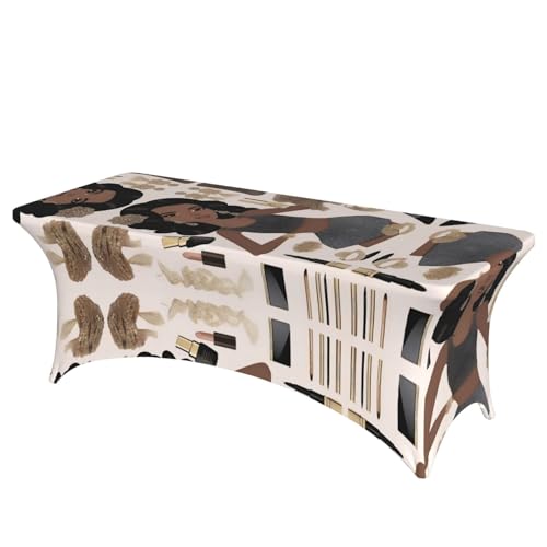 SamLng Stilvolle Glam Tischdecke mit Volldruck, rechteckig, für Hochzeiten und Partys, dehnbar, langlebig, Terrassenbankett-Tischdecke von SamLng