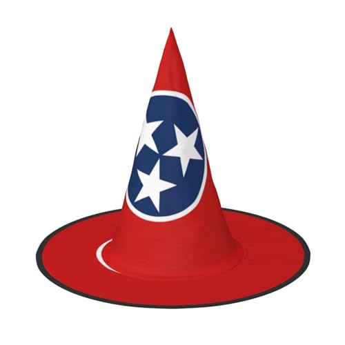 SamLng Tennessee Staatsflagge Halloween Hexenhut für Erwachsene Partyhut Maskerade Karneval Cosplay Spitze Horn Dekoration Kappe SamLng Tennessee Staatsflagge Halloween Hexenhut für Erwachsene Partyhut Maskerade Karneval Cosplay Spitze Horn Dekoration Kappe von SamLng
