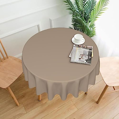 SamLng Tischdecke, einfarbig, hellbraun, bedruckt, rund, strapazierfähig, Dekoration für Couchtische, Esszimmer, Meetings, Büro, Küche, 152,4 cm SamLng Tischdecke, einfarbig, hellbraun, bedruckt, rund, strapazierfähig, Dekoration für Couchtische, Esszimmer, Meetings, Büro, Küche, 152,4 cm von SamLng