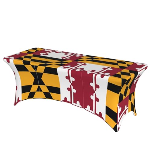 SamLng Tischdecke mit Flagge von Maryland, rechteckig, für Hochzeiten und Partys, dehnbar, langlebig, für Terrasse, Bankett SamLng Tischdecke mit Flagge von Maryland, rechteckig, für Hochzeiten und Partys, dehnbar, langlebig, für Terrasse, Bankett von SamLng
