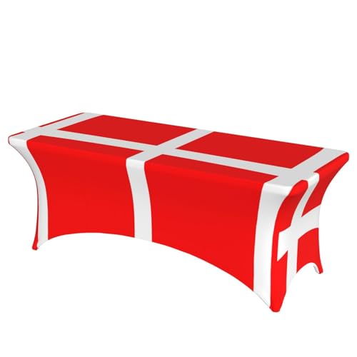 SamLng Tischdecke mit dänischer Flagge von Dänemark, rechteckig, für Hochzeiten und Partys, dehnbar, langlebig, für Terrasse, Bankett, Tischdecke SamLng Tischdecke mit dänischer Flagge von Dänemark, rechteckig, für Hochzeiten und Partys, dehnbar, langlebig, für Terrasse, Bankett, Tischdecke von SamLng