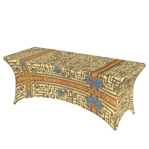SamLng Treasure Maze Volldruck Rechteckige Tischdecke für Hochzeiten & Partys - Dehnbare, langlebige Terrassenbankett-Tischdecke SamLng Treasure Maze Volldruck Rechteckige Tischdecke für Hochzeiten & Partys - Dehnbare, langlebige Terrassenbankett-Tischdecke von SamLng