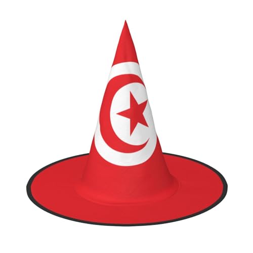 SamLng Tunesische Flagge Halloween Hexenhut für Erwachsene Partyhut Maskerade Karneval Cosplay Spitzhorn Dekoration Kappe SamLng Tunesische Flagge Halloween Hexenhut für Erwachsene Partyhut Maskerade Karneval Cosplay Spitzhorn Dekoration Kappe von SamLng