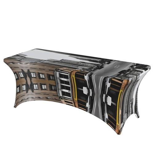 SamLng Urban Vibes Rechteckige Tischdecke für Hochzeiten & Partys mit Volldruck, dehnbar, strapazierfähig, Terrassenbankett-Tischdecke SamLng Urban Vibes Rechteckige Tischdecke für Hochzeiten & Partys mit Volldruck, dehnbar, strapazierfähig, Terrassenbankett-Tischdecke von SamLng