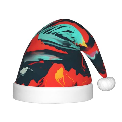 SamLng Volcano Bloom Weihnachtsmütze – warme Urlaubsmütze, perfekt für Weihnachten, Neujahrsparty, Festival – idealer Kopfschmuck für Kinder von 4–12 Jahren von SamLng