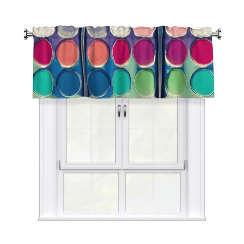 SamLng Vorhang, rund, Farbpalette, 137,2 x 45,7 cm, stilvolle Fensterdekoration für Küche, Bad, Waschküche und mehr SamLng Vorhang, rund, Farbpalette, 137,2 x 45,7 cm, stilvolle Fensterdekoration für Küche, Bad, Waschküche und mehr von SamLng