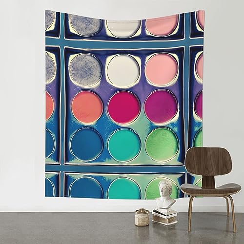 SamLng Wandteppich mit runder Farbpalette, 152,4 x 129,5 cm, Raumdekoration, Kunstposter für Wohnzimmer, Schlafzimmer, Büro und Badezimmer von SamLng