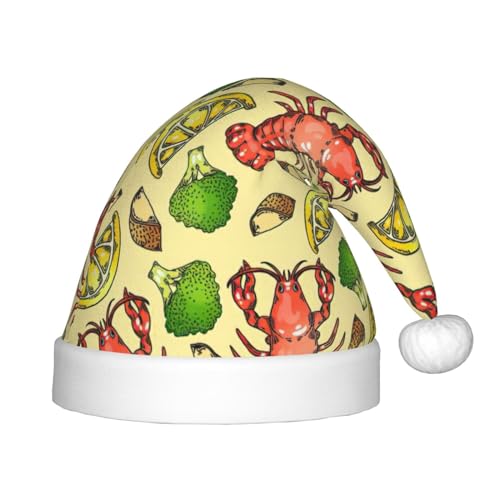 SamLng Weihnachtsmütze mit Hummer und Zitrone, warmer Urlaubsmütze, perfekt für Weihnachten, Neujahrsparty, Festival, idealer Kopfschmuck für Kinder von 4–12 Jahren SamLng Weihnachtsmütze mit Hummer und Zitrone, warmer Urlaubsmütze, perfekt für Weihnachten, Neujahrsparty, Festival, idealer Kopfschmuck für Kinder von 4–12 Jahren von SamLng