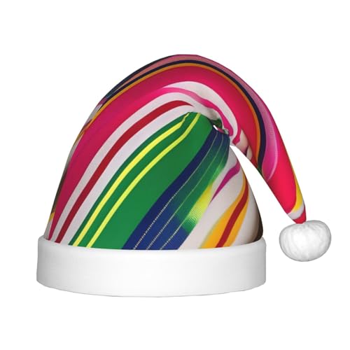 SamLng Weihnachtsmütze mit Regenbogenstreifen, warme Weihnachtsmütze, perfekt für Weihnachten, Neujahrsparty, Festival, idealer Kopfschmuck für Kinder von 4–12 Jahren SamLng Weihnachtsmütze mit Regenbogenstreifen, warme Weihnachtsmütze, perfekt für Weihnachten, Neujahrsparty, Festival, idealer Kopfschmuck für Kinder von 4–12 Jahren von SamLng