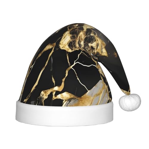 SamLng Weihnachtsmütze mit schwarzer Marmorstruktur, warmer Weihnachtsmütze, perfekt für Weihnachten, Neujahrsparty, Festival, idealer Kopfschmuck für Kinder von 4–12 Jahren SamLng Weihnachtsmütze mit schwarzer Marmorstruktur, warmer Weihnachtsmütze, perfekt für Weihnachten, Neujahrsparty, Festival, idealer Kopfschmuck für Kinder von 4–12 Jahren von SamLng