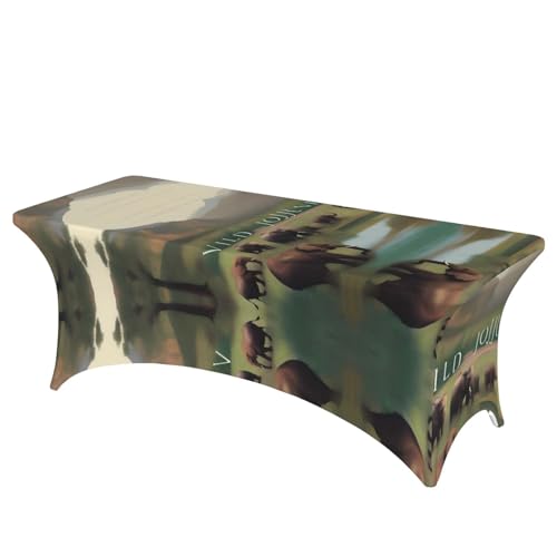 SamLng Wild Journeys Volldruck Rechteckige Tischdecke für Hochzeiten & Partys - Dehnbare, langlebige Terrassenbankett-Tischdecke SamLng Wild Journeys Volldruck Rechteckige Tischdecke für Hochzeiten & Partys - Dehnbare, langlebige Terrassenbankett-Tischdecke von SamLng