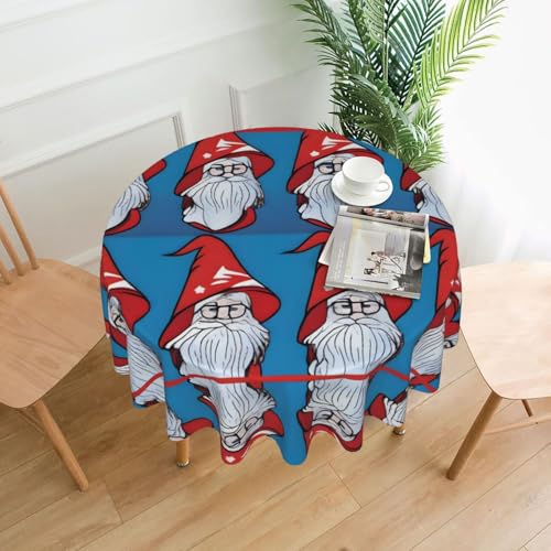 SamLng WitchingHourFun Tischdecke, rund, bedruckt, strapazierfähig, Dekoration für Couchtische, Esszimmer, Meetings, Büro, Küche, 152,4 cm von SamLng