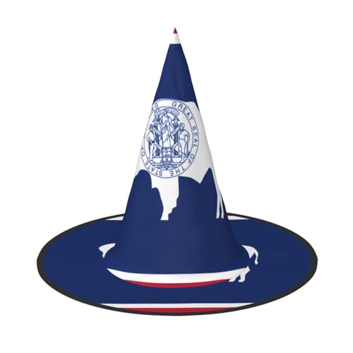 SamLng Wyoming Staatsflagge Halloween Hexenhut für Erwachsene Partyhut Maskerade Karneval Cosplay Spitze Horn Dekoration Kappe SamLng Wyoming Staatsflagge Halloween Hexenhut für Erwachsene Partyhut Maskerade Karneval Cosplay Spitze Horn Dekoration Kappe von SamLng