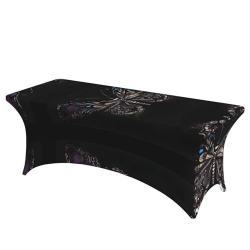 Science Butterfly Volldruck Rechteckige Tischdecke für Hochzeiten & Partys - Dehnbare, langlebige Terrassenbankett-Tischdecke von SamLng