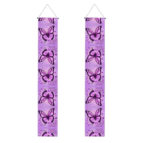 Violetter Schmetterlings-Druck, Abschlussbanner – vielseitige Party-Dekorationen, perfekt für Haustür, Wand, Terrasse und mehr Violetter Schmetterlings-Druck, Abschlussbanner – vielseitige Party-Dekorationen, perfekt für Haustür, Wand, Terrasse und mehr von SamLng