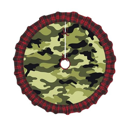 Weihnachtsbaum-Rock, 121,9 cm, Camouflage-Grün, mit Gitterkanten, perfekt für Innen- und Außenbereich, Weihnachts- und Neujahrspartys Weihnachtsbaum-Rock, 121,9 cm, Camouflage-Grün, mit Gitterkanten, perfekt für Innen- und Außenbereich, Weihnachts- und Neujahrspartys von SamLng