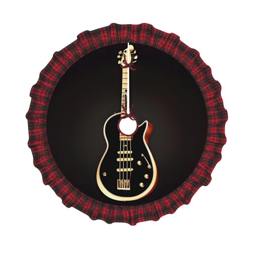 Weihnachtsbaum-Rock, 121,9 cm, schwarze Gitarre, Urlaubsmatte mit Gitterkanten, perfekt für Innen- und Außenbereich, Weihnachts- und Neujahrspartys Weihnachtsbaum-Rock, 121,9 cm, schwarze Gitarre, Urlaubsmatte mit Gitterkanten, perfekt für Innen- und Außenbereich, Weihnachts- und Neujahrspartys von SamLng